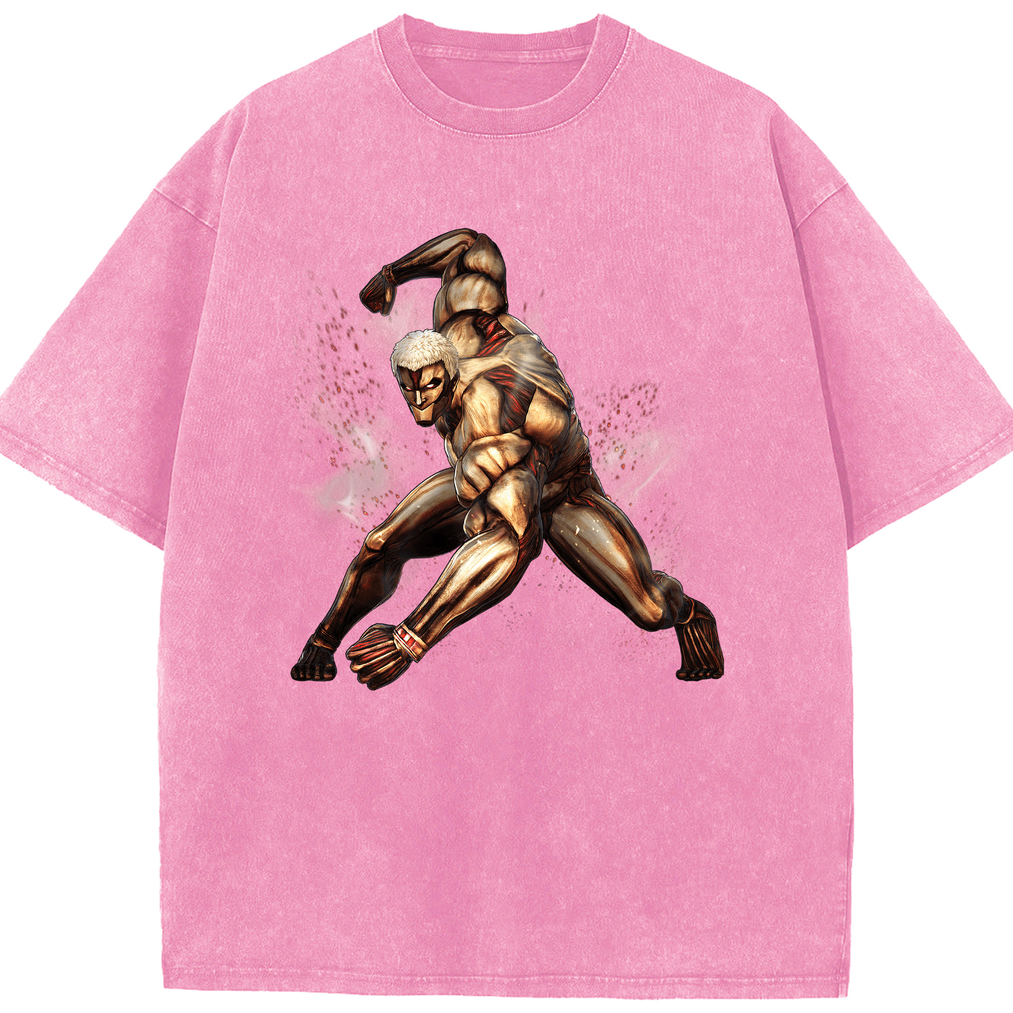 （画像用） 進撃の巨人 Attack on Titan 綿100% ヴィンテージ風 半袖Tシャツ（フロントプリント）